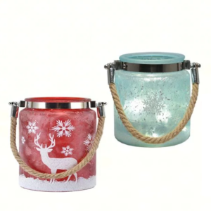 Mark Feldstein MFAB2379A Nordic Glass Canister With Led String Lights Case