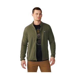 Mountain Hardwear Microchill Full Zip Jacket (Surplus Green Heather) Men's Clothing