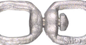 N247-775 0.19 in. Forged Swivel Open Round Eye Link- Galvanized