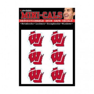 NCAA Wisconsin Badgers Tattoo Face Cals