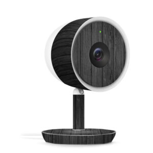 NECAIQ-Black Wood Skin for Nest Cam IQ Indoor Security Camera - Black Wood