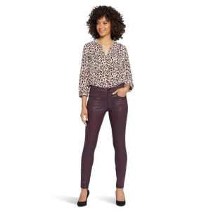 NYDJ Ami Skinny Hollywood Waistband (Dark Cherry Coated) Women's Casual Pants