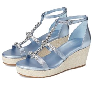 Naturalizer Serena Ankle Straps (Light Blue Metallic Leather) Women's Sandals