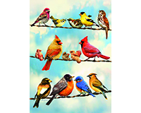 OM58888 Blue Sky Birds Puzzle Tray, 35 Piece
