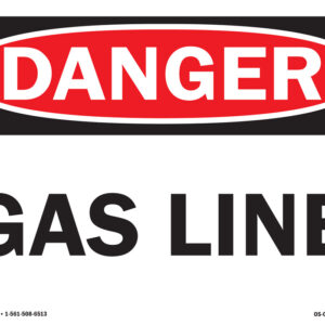 OS-CL-D-57-L-19991 OSHA Danger Sign - Gas Line