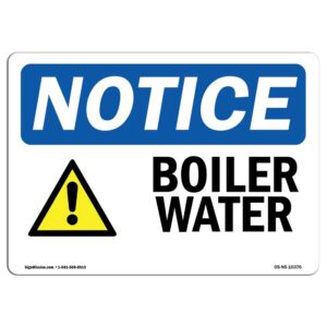 OS-NS-A-710-L-10376 7 x 10 in. OSHA Notice Sign - Boiling Water