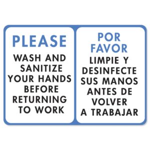 OS-NS-D-1014-25592 Coronavirus Notice Sign - Please Wash & Sanitize
