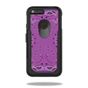 OTCGOPIXL-Purple Bandana Skin for Otterbox Commuter Google Pixel XL 5.5 in. Case Wrap Cover Sticker - Purple Bandana