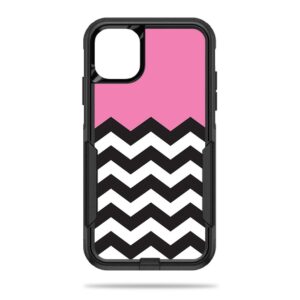 OTCIP11-Pink Chevron Skin Decal Wrap for OtterBox Commuter iPhone 11 Sticker - Pink Chevron