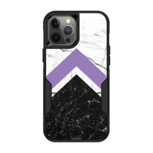 OTCIP12PRM-Geometric Marble Skin for OtterBox Commuter iPhone 12 Pro Max - Geometric Marble