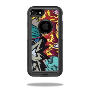 OTCIP7-Graffiti Wild Styles Skin Decal Wrap for OtterBox Commuter iPhone SE 2020 7 & 8 Case - Graffiti Wild Styles