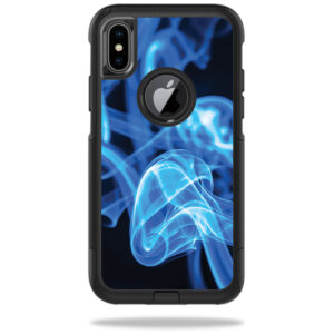 OTCIPX-Blue Flames Skin for Otterbox Commuter iPhone X or XS Case - Blue Flames