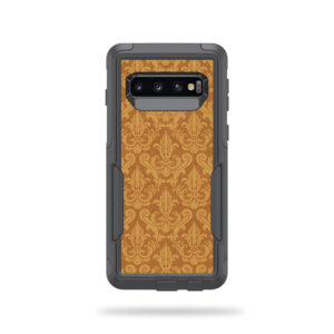 OTCOSG10-Gold Damask Skin for Otterbox Commuter Samsung Galaxy S10 - Gold Damask