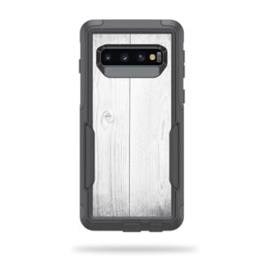 OTCOSG10PL-White Wood Skin for Otterbox Commuter Samsung Galaxy S10 Plus - White Wood