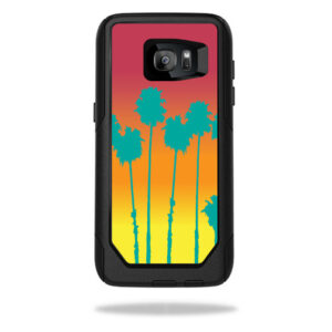 OTCSGS7ED-Sherbet Palms Skin for Otterbox Commuter Samsung Galaxy S7 Edge Case Wrap Cover Sticker - Sherbet Palms