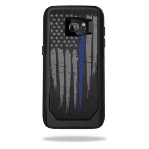 OTCSGS7ED-Thin Blue Line Skin for Otterbox Commuter Samsung Galaxy S7 Edge Case Wrap Cover Sticker - Thin Blue Line