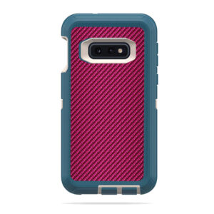 OTDESG10E-Pink Carbon Fiber Skin for Otterbox Defender Samsung Galaxy 10E - Pink Carbon Fiber
