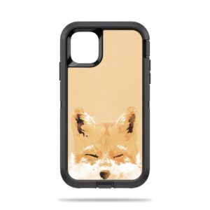 OTDIP11-Smiling Fox Skin Decal Wrap for OtterBox Defender iPhone 11 Sticker - Smiling Fox