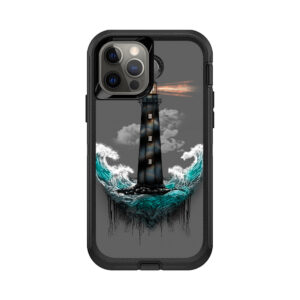 OTDIP12-Wave Anchor Skin for Otterbox Defender iPhone 12 & 12 Pro - Wave Anchor