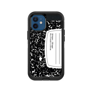 OTDIP12MI-Composition Book Skin for OtterBox Defender iPhone 12 Mini - Composition Book