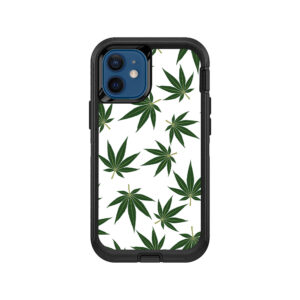 OTDIP12MI-Pot Leaves Green Skin for OtterBox Defender iPhone 12 Mini - Pot Leaves Green