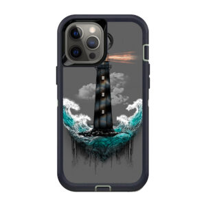 OTDIP12PRM-Wave Anchor Skin for OtterBox Defender iPhone 12 Pro Max - Wave Anchor