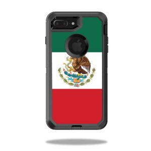 OTDIP8PL-Mexican Flag Skin Decal Wrap for OtterBox Defender iPhone 8 Plus - Mexican Flag