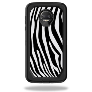 OTDMOZ2F-Black Zebra Skin for Otterbox Defender Motorola Moto Z2 Force - Black Zebra