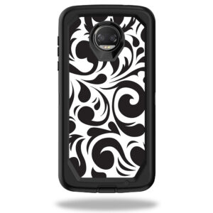 OTDMOZ2F-Swirly Black Skin for Otterbox Defender Motorola Moto Z2 Force - Swirly Black