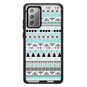 OTDSAGNO20-Turquoise Tribal Skin for Otterbox Defender & Samsung Galaxy Note20 5G - Turquoise Tribal
