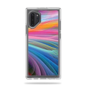 OTSSNO10PL-Rainbow Waves Skin Decal Wrap for OtterBox Symmetry Samsung Galaxy Note10 Plus Sticker - Rainbow Waves