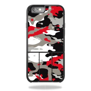 OTUIP6-Red Camo Skin for Otterbox Universe iPhone 6 & 6S Case Wrap Cover Sticker - Red Camo