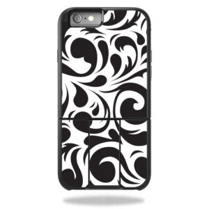 OTUIP6PL-Swirly Black Skin for Otterbox Universe iPhone 6 Plus & 6S Plus Case Wrap Cover Sticker - Swirly Black