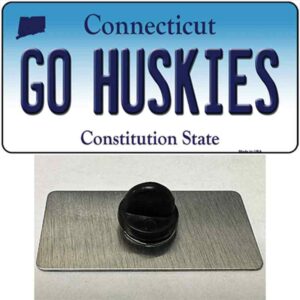 PIN-LP-10903 1.5 x 0.75 in. Go Huskies Connecticut Novelty Rectangle Metal Hat Pin