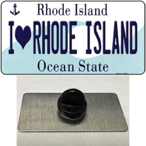 PIN-LP-11180 1.5 x 0.75 in. I Love Rhode Island State Novelty Rectangle Metal Hat Pin