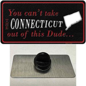 PIN-LP-11261 1.5 x 0.75 in. Connecticut Dude Novelty Rectangle Metal Hat Pin