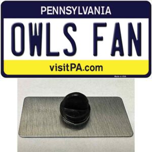 PIN-LP-13002 1.5 x 0.75 in. Owls Fan Novelty Rectangle Metal Hat Pin