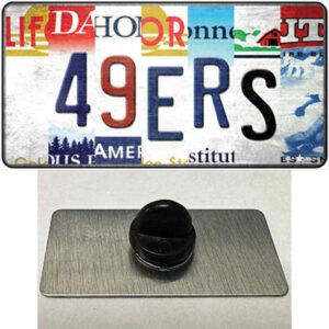 PIN-LP-13167 1.5 x 0.75 in. 49ers Strip Art Novelty Rectangle Metal Hat Pin Tag