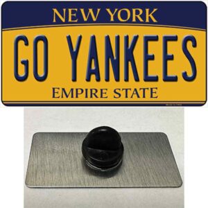 PIN-LP-13455 1.5 x 0.75 in. Go Yankees Novelty Rectangle Metal Hat Pin Tag