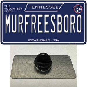 PIN-LP-13887 1.5 x 0.75 in. Murfreesboro Tennessee Blue Novelty Rectangle Metal Hat Pin Tag