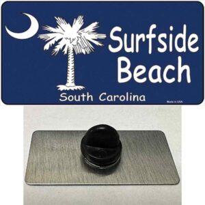 PIN-LP-185 1.5 x 0.75 in. Surf Side Beach Novelty Rectangle Metal Hat Pin