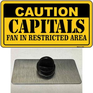 PIN-LP-2667 1.5 x 0.75 in. Caution Capitals Novelty Rectangle Metal Hat Pin