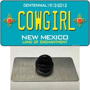 PIN-LP-2797 1.5 x 0.75 in. Cowgirl Mexico Teal Novelty Rectangle Metal Hat Pin