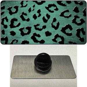 PIN-LP-7346 1.5 x 0.75 in. Mint Black Cheetah Oil Rubbed Novelty Rectangle Metal Hat Pin
