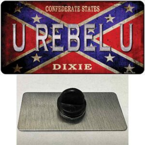 PIN-LP-8232 1.5 x 0.75 in. U Rebel U Novelty Rectangle Metal Hat Pin