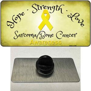 PIN-LP-8320 1.5 x 0.75 in. Sarcoma Bone Ribbon Novelty Rectangle Metal Hat Pin