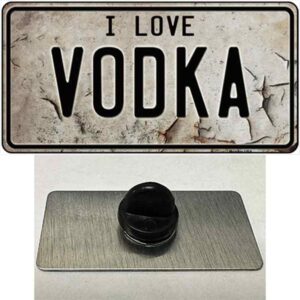 PIN-LP-8582 1.5 x 0.75 in. I Love Vodka Novelty Rectangle Metal Hat Pin