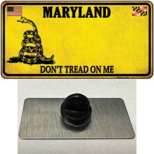 PIN-LP-8852 1.5 x 0.75 in. Maryland Dont Tread On Me Novelty Rectangle Metal Hat Pin
