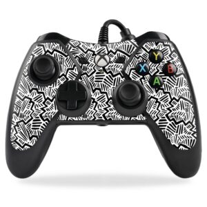 PREXBONCO-Abstract Black Skin for PowerA Pro Ex XBox One Controller Case Wrap Cover Sticker - Abstract Black