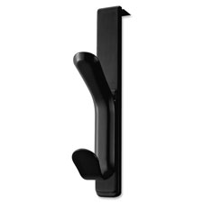 Panel Double Coat Hook, 36-BX, Black